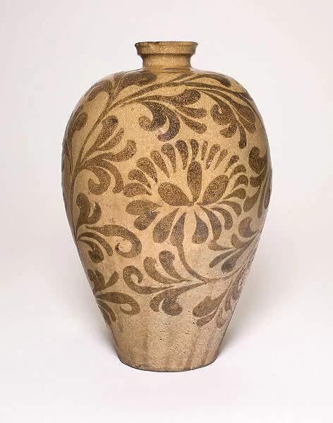 Vase with Stylized Floral Scrolls, Korea, Goryeo dynasty (918-1392). Creator: Unknown
