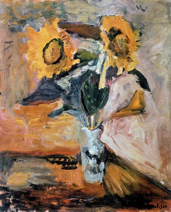 Framed Print : Vase of Sunflowers, c1898-1899. Creator: Henri Matisse. Vase of Sunflowers, c1898-1899. Creator: Henri Matisse Framed Print : Vase of Sunflowers, c1898-1899. Creator: Henri Matisse. Vase of Sunflowers, c1898-1899. Creator: Henri Matisse