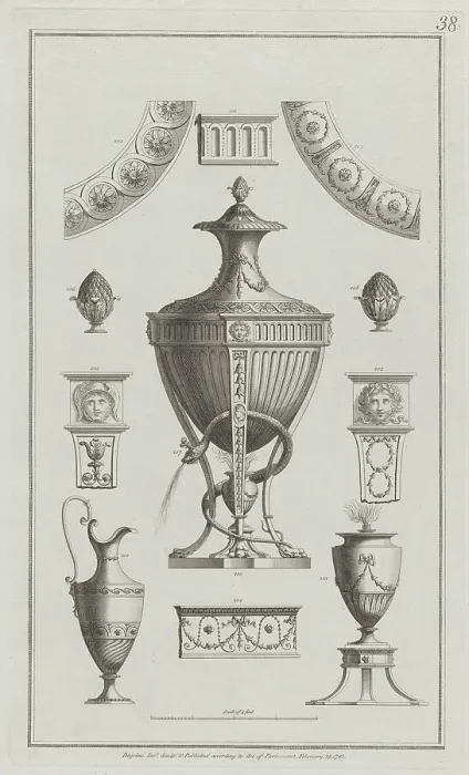 Framed Print : Vases and Ornament Designs, nos. 200-208 ('Designs for Various Ornaments, pl... February 29, 1782. Creator: Michelangelo Pergolesi. Vases and Ornament Designs, nos. 200-208 ('Designs for Various Ornaments, pl... February 29, 1782) Framed Print : Vases and Ornament Designs, nos. 200-208 ('Designs for Various Ornaments, pl... February 29, 1782. Creator: Michelangelo Pergolesi. Vases and Ornament Designs, nos. 200-208 ('Designs for Various Ornaments, pl... February 29, 1782)