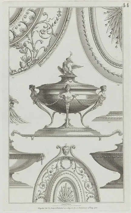 Framed Print : Vases and Vessels, nos. 248-254 ('Designs for Various Ornaments, pl. 44), July 1... July 17, 1782. Creator: Michelangelo Pergolesi. Vases and Vessels, nos. 248-254 ('Designs for Various Ornaments, pl. 44), July 1... July 17, 1782 Framed Print : Vases and Vessels, nos. 248-254 ('Designs for Various Ornaments, pl. 44), July 1... July 17, 1782. Creator: Michelangelo Pergolesi. Vases and Vessels, nos. 248-254 ('Designs for Various Ornaments, pl. 44), July 1... July 17, 1782