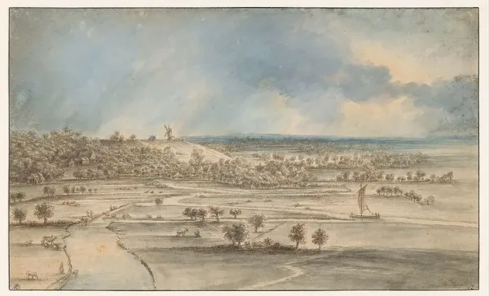 Framed Print : Vast landscape, 1605-1673. Creator: Lucas van Uden Framed Print : Vast landscape, 1605-1673. Creator: Lucas van Uden