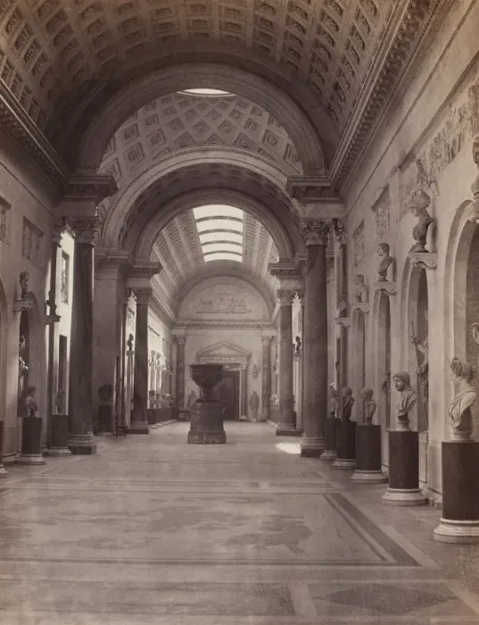 Framed Print : Vatican: Galerie Nuovo Braccio, c. 1860. Creator: Charles Soulier (French, 1840-1875) Framed Print : Vatican: Galerie Nuovo Braccio, c. 1860. Creator: Charles Soulier (French, 1840-1875)