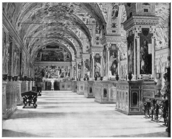 Framed Print : The Vatican Library, Rome, late 19th century. Artist: John L Stoddard Framed Print : The Vatican Library, Rome, late 19th century. Artist: John L Stoddard
