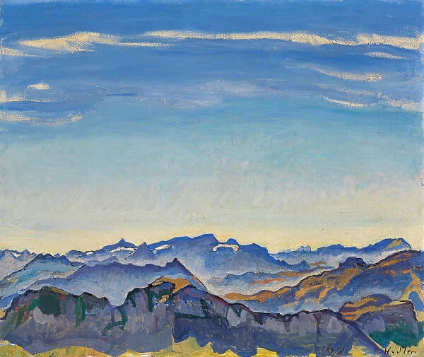 Vaud Alps seen from the Rochers de Naye, 1917