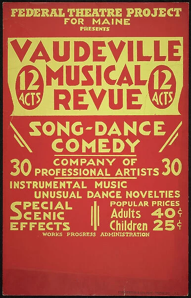 Vaudeville Revue, Maine, [193-]. Creator: Unknown