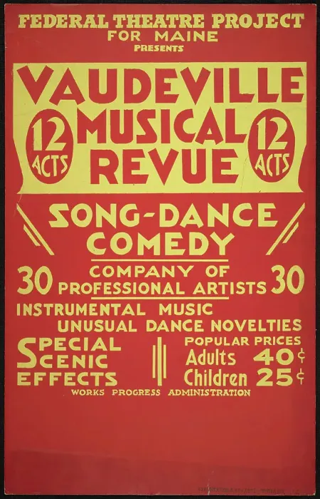 Framed Print : Vaudeville Revue, Maine, [193-]. Creator: Unknown