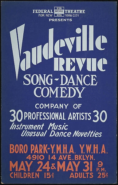 Vaudeville Revue, New York, [1930s]. Creator: Unknown