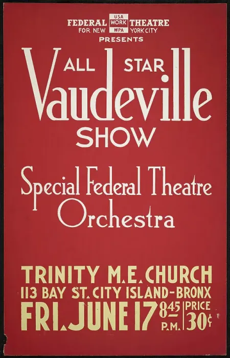 Framed Print : Vaudeville Show, New York, [1930s]. Creator: Unknown