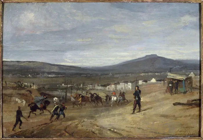 Framed Print : Vaugirard during the siege of Paris, 1870. Creator: Clement-Auguste Andrieux Framed Print : Vaugirard during the siege of Paris, 1870. Creator: Clement-Auguste Andrieux