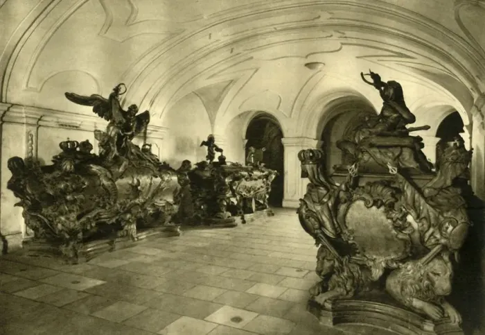 Framed Print : Vault of the Hapsburgs in the Capuchin Church, Vienna, Austria, c1935. Creator: Unknown Framed Print : Vault of the Hapsburgs in the Capuchin Church, Vienna, Austria, c1935. Creator: Unknown