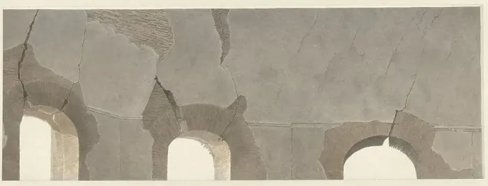 Framed Print : Part of the Vault of the Temple of Minerva Medica in Rome, c.1809-c.1812. Creator: Josephus Augustus Knip Framed Print : Part of the Vault of the Temple of Minerva Medica in Rome, c.1809-c.1812. Creator: Josephus Augustus Knip