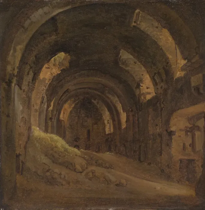 Framed Print : Vaulted Interior. Creator: Francois-Marius Granet Framed Print : Vaulted Interior. Creator: Francois-Marius Granet