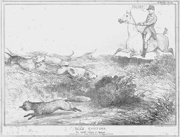 Vaux Hunting, or the Newest Version of Tally Ho!, 1834. Creator: John Doyle