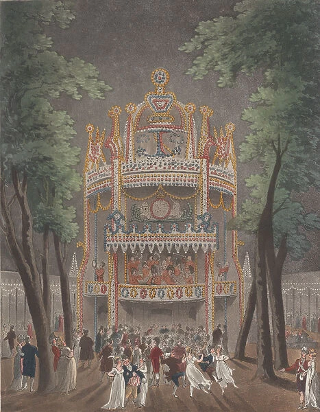 Vauxhall Garden, October 2, 1809. October 2, 1809. Creators: Thomas Rowlandson, J