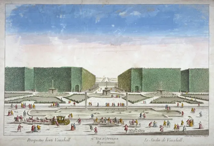 Framed Print : Vauxhall Gardens, Lambeth, London, c1750. Artist Framed Print : Vauxhall Gardens, Lambeth, London, c1750. Artist