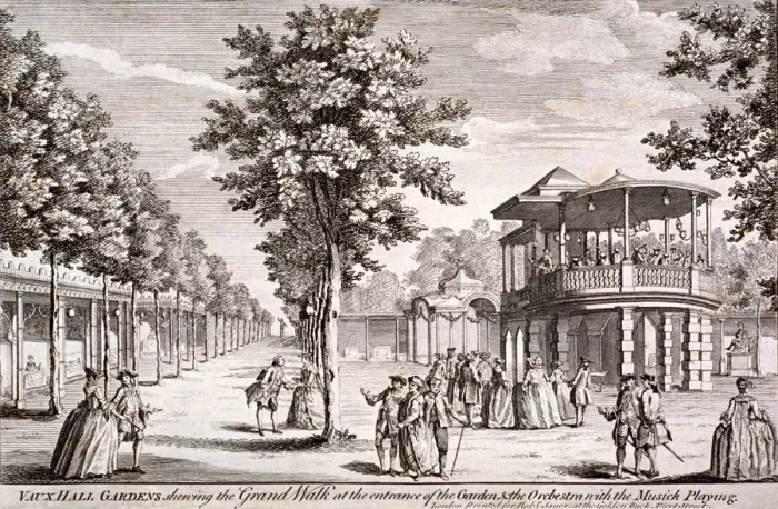 Framed Print : Vauxhall Gardens, Lambeth, London, c1751 Framed Print : Vauxhall Gardens, Lambeth, London, c1751