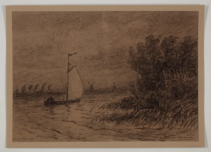 Framed Print : On the Vecht, between 1860 and 1924. Creator: Carel Nicolaas Storm Framed Print : On the Vecht, between 1860 and 1924. Creator: Carel Nicolaas Storm