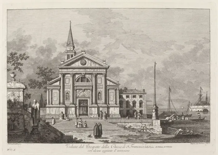 Framed Print : Veduta del Prospetto della Chiesa del S. Francesco, 1742. Creator: Joseph Wagner