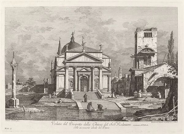 Veduta del Prospetto della Chiesa del SS. Redentore, 1742. Creator: Fabio Berardi