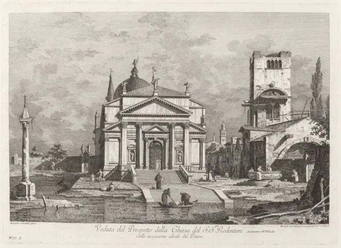 Framed Print : Veduta del Prospetto della Chiesa del SS. Redentore, 1742. Creator: Fabio Berardi Framed Print : Veduta del Prospetto della Chiesa del SS. Redentore, 1742. Creator: Fabio Berardi