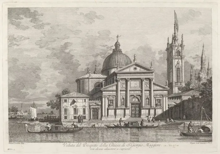 Framed Print : Veduta del Prospetto della Chiesa di S. Giorgio Maggiore, 1742. Creator: Joseph Wagner Framed Print : Veduta del Prospetto della Chiesa di S. Giorgio Maggiore, 1742. Creator: Joseph Wagner