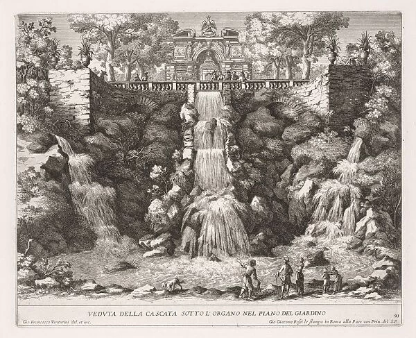 Veduta della Cascata Sotto LOrgano nel Piano del Giardino. Creator: Giovanni Francesco Venturini