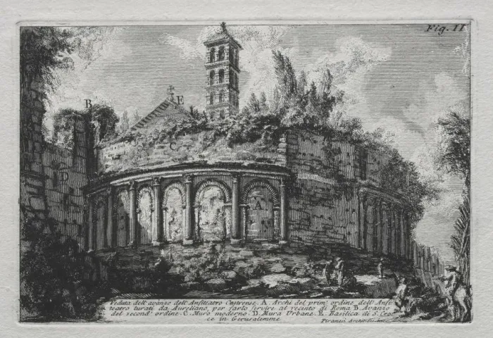 Framed Print : Veduta dellavanzo dellAnfiteatro Castranse. Creator: Giovanni Battista Piranesi (Italian Framed Print : Veduta dellavanzo dellAnfiteatro Castranse. Creator: Giovanni Battista Piranesi (Italian