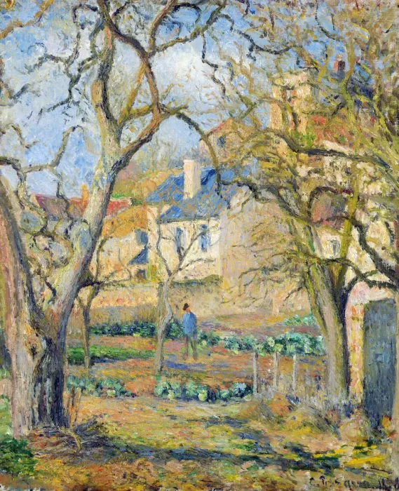 Framed Print : Vegetable Garden, 1878. Artist: Pissarro, Camille (1830-1903)