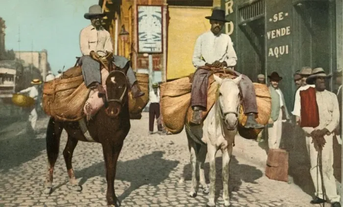 Framed Print : Vegetable Men, Havana, Cuba, 1904. Creator: Detroit Photographic Company