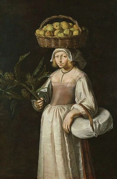 The Vegetable Seller, c17th century. Creator: Unknown