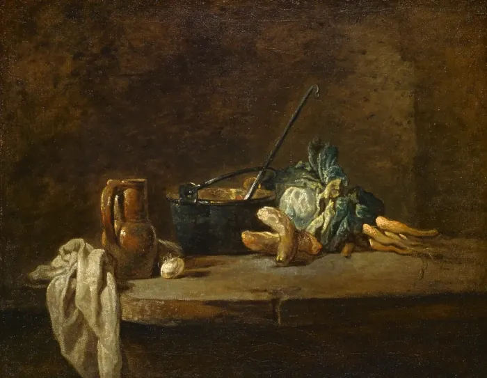 Framed Print : Vegetables for the Soup, about 1732. Creator: Jean-Simeon Chardin Framed Print : Vegetables for the Soup, about 1732. Creator: Jean-Simeon Chardin