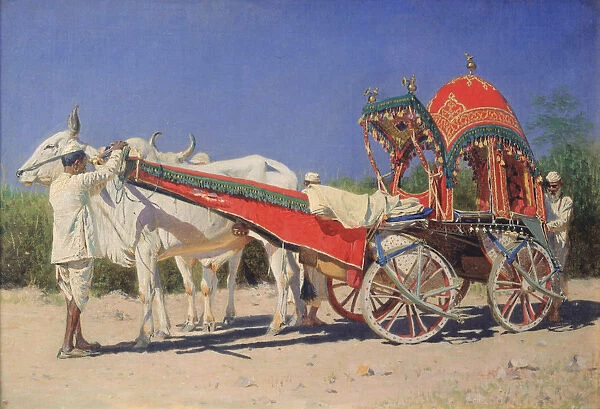 Vehicle of a Rich Family in Delhi, 1874-1876. Artist: Vereshchagin, Vasili Vasilyevich (1842-1904)