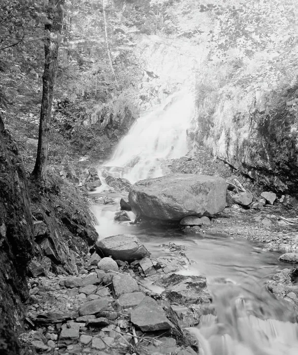 Framed Print : Veil Falls, Ossipee Mount Park, Lake Winnipesaukee, N.H. c1906. Creator: Unknown Framed Print : Veil Falls, Ossipee Mount Park, Lake Winnipesaukee, N.H. c1906. Creator: Unknown
