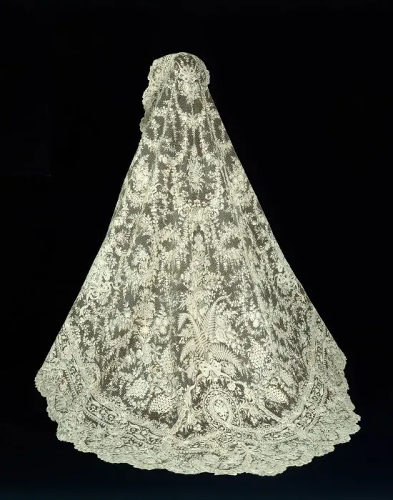 Framed Print : Veil with Russian Imperial Family Coat of Arms, Belgium, 1875 / 1900. Creator: Unknown Framed Print : Veil with Russian Imperial Family Coat of Arms, Belgium, 1875 / 1900. Creator: Unknown