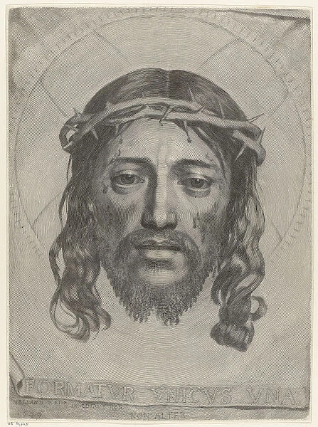 The veil of Saint Veronica, 1949. Artist: Mellan, Claude (1598-1688)