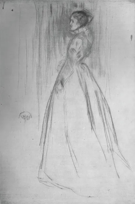 Framed Print : The Velvet Dress (Mrs. Leyland), 1873, (1904). Artist: James Abbott McNeill Whistler Framed Print : The Velvet Dress (Mrs. Leyland), 1873, (1904). Artist: James Abbott McNeill Whistler