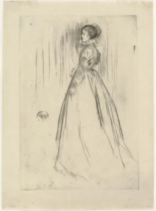 Framed Print : The Velvet Dress (Mrs. Leyland), 1873. Creator: James Abbott McNeill Whistler Framed Print : The Velvet Dress (Mrs. Leyland), 1873. Creator: James Abbott McNeill Whistler