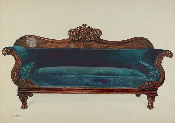 Framed Print : Velvet Lounge, 1937. Creator: Florence Truelson Framed Print : Velvet Lounge, 1937. Creator: Florence Truelson