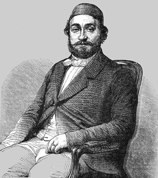 Vely Pasha, the Turkish Ambassador at Paris, 1854. Creator: Unknown