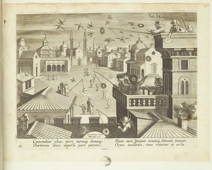 Framed Print : Venationes ferarum, avium, piscium (Hunts of wild animals, birds and fish). Plate 85, 1596. Creator: Hans Collaert the Younger Framed Print : Venationes ferarum, avium, piscium (Hunts of wild animals, birds and fish). Plate 85, 1596. Creator: Hans Collaert the Younger