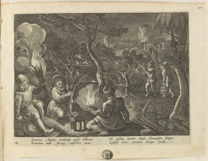 Framed Print : Venationes ferarum, avium, piscium (Hunts of wild animals, birds and fish). Plate 82, 1596. Creator: Hans Collaert the Younger Framed Print : Venationes ferarum, avium, piscium (Hunts of wild animals, birds and fish). Plate 82, 1596. Creator: Hans Collaert the Younger