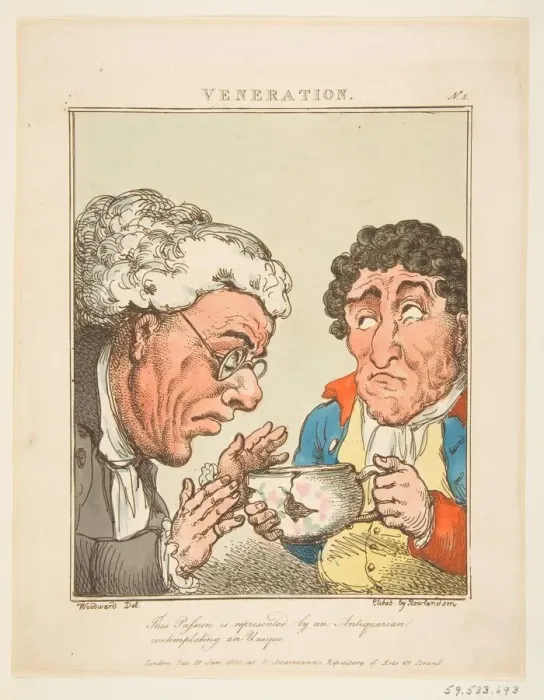 Framed Print : Veneration (Le Brun Travested, or Caricatures of the Passions), January 21, 1800 Framed Print : Veneration (Le Brun Travested, or Caricatures of the Passions), January 21, 1800