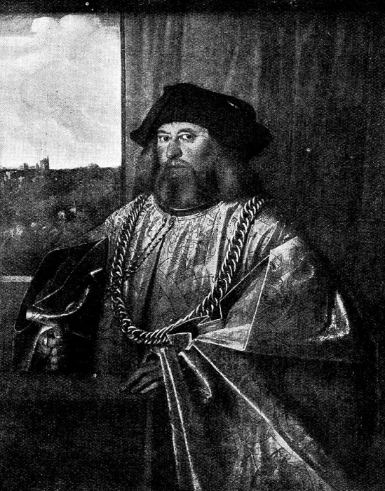 Framed Print : Venetian Art at the New Gallery: Portrait of a Noble - by Giovanni Cariani, 1895. Creator: Unknown Framed Print : Venetian Art at the New Gallery: Portrait of a Noble - by Giovanni Cariani, 1895. Creator: Unknown