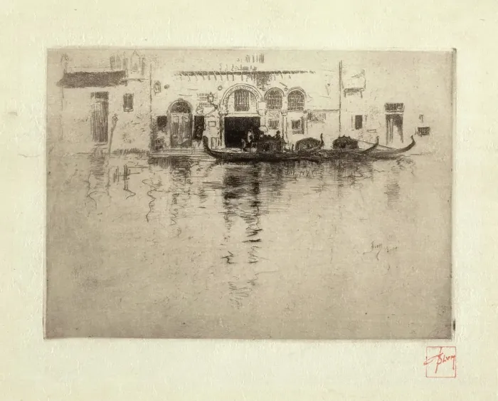 Framed Print : Venetian Canal, 1880-1886. Creator: Robert Frederick Blum Framed Print : Venetian Canal, 1880-1886. Creator: Robert Frederick Blum