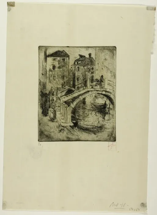Framed Print : Venetian Canal and Bridges, 1886. Creator: Robert Frederick Blum Framed Print : Venetian Canal and Bridges, 1886. Creator: Robert Frederick Blum