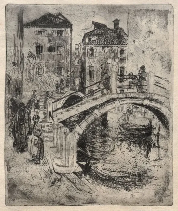 Framed Print : Venetian Canal and Bridges, 1886. Creator: Robert Frederick Blum (American, 1857-1903) Framed Print : Venetian Canal and Bridges, 1886. Creator: Robert Frederick Blum (American, 1857-1903)