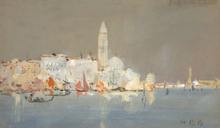 Framed Print : Venetian Capriccio with a Campanile. Creator: Hercules Brabazon Brabazon Framed Print : Venetian Capriccio with a Campanile. Creator: Hercules Brabazon Brabazon