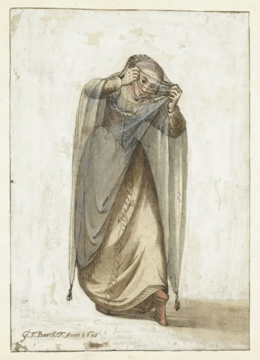 Framed Print : Venetian courtesan, Between 1660 and 1670 Framed Print : Venetian courtesan, Between 1660 and 1670