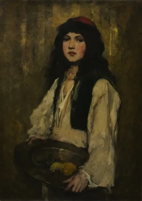 Framed Print : The Venetian Girl, c. 1880. Creator: Frank Duveneck (American, 1848-1919) Framed Print : The Venetian Girl, c. 1880. Creator: Frank Duveneck (American, 1848-1919)