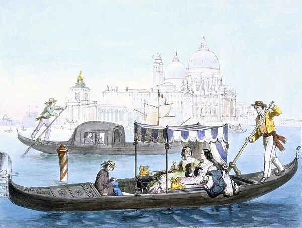 Venetian Gondola, c1850. Creator: Giovanni Battista Cecchini (1804-79)